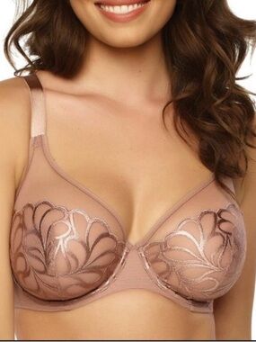 Women's Lotus Embroidered Unlined Bra
